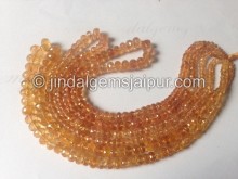 Reddish Imperial Topaz Far Faceted Roundelle Shape Beads